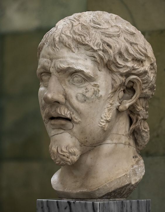 Roman marble head of a barbarian. Dated back to late 2nd century CE. Located in Saint Petersburg, The State Hermitage Museum.jpg