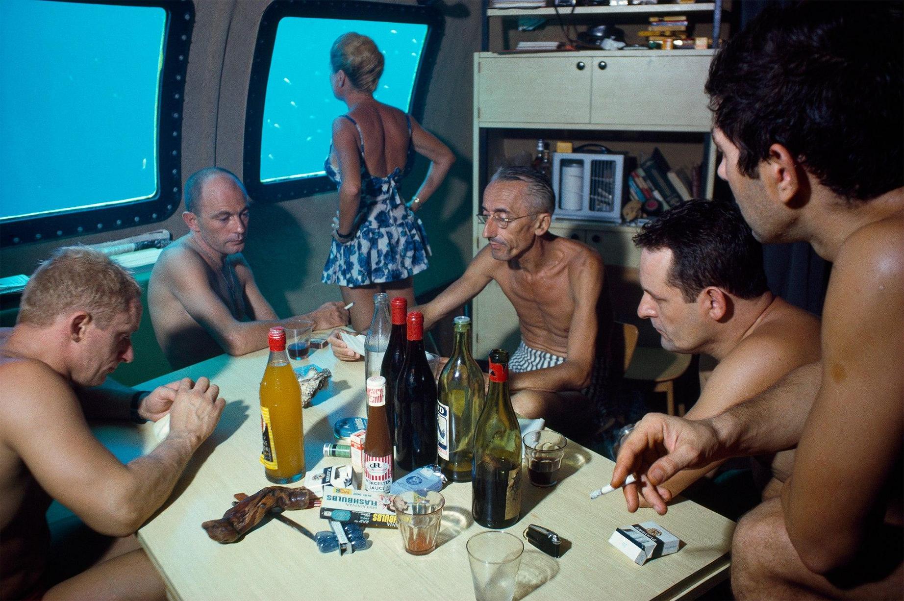Jacques Cousteau led a group of aquanauts in the Red Sea, 1963.jpg