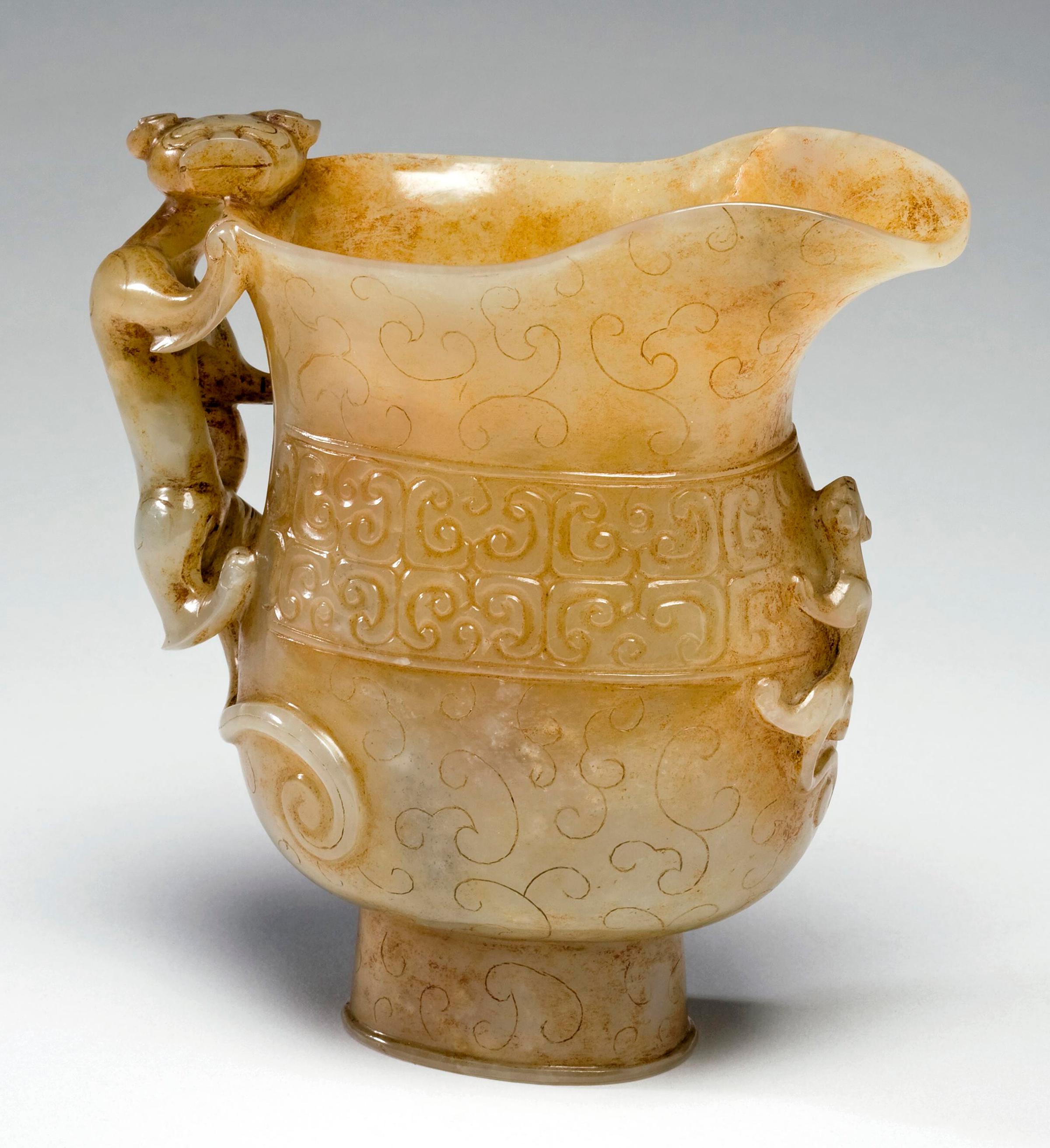 Jade ewer with carved surface. China, Ming dynasty, 16th century.jpg