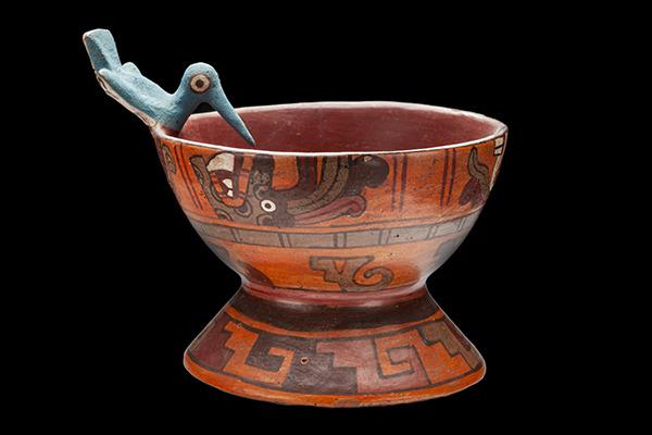 Hummingbird Cup, Post-classic Mixtec ca. 1225. Origin - Zaachila, Zimatlán Valley, Monte Albán.jpg