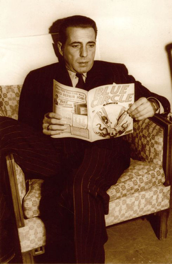 Humphrey Bogart reading a comic book, 1944.jpg