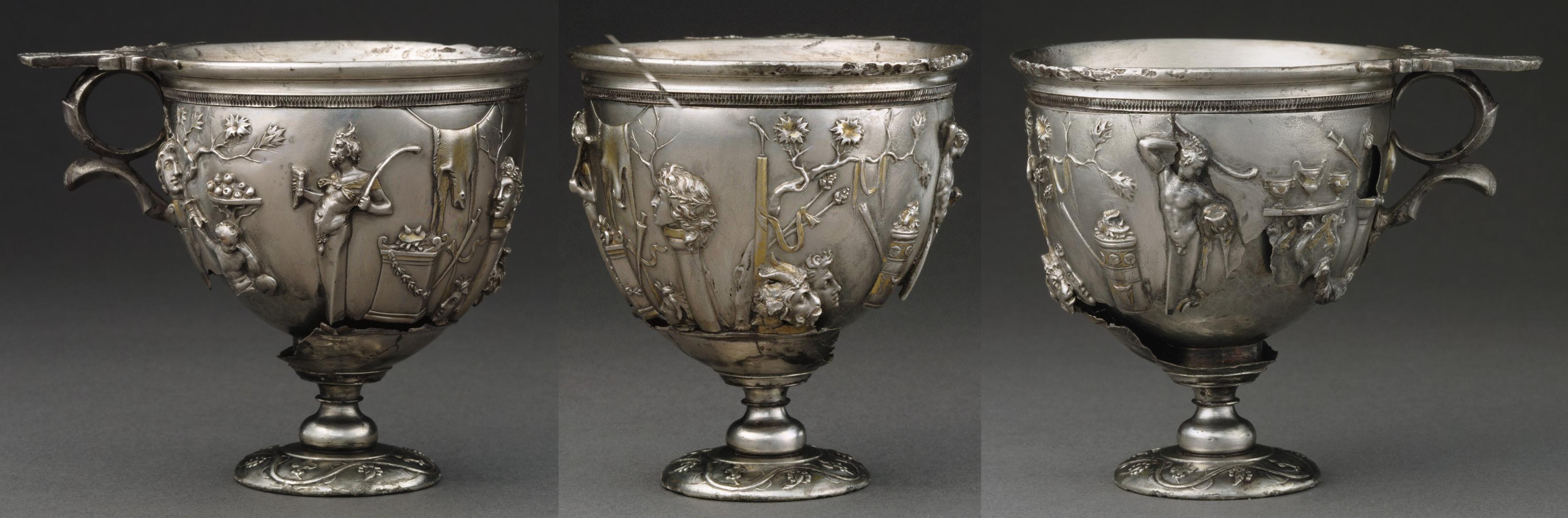 Roman silver cup with Bacchic & Orphic scenes. 1st c. CE. Princeton art museum, nr. 2000-356.jpg