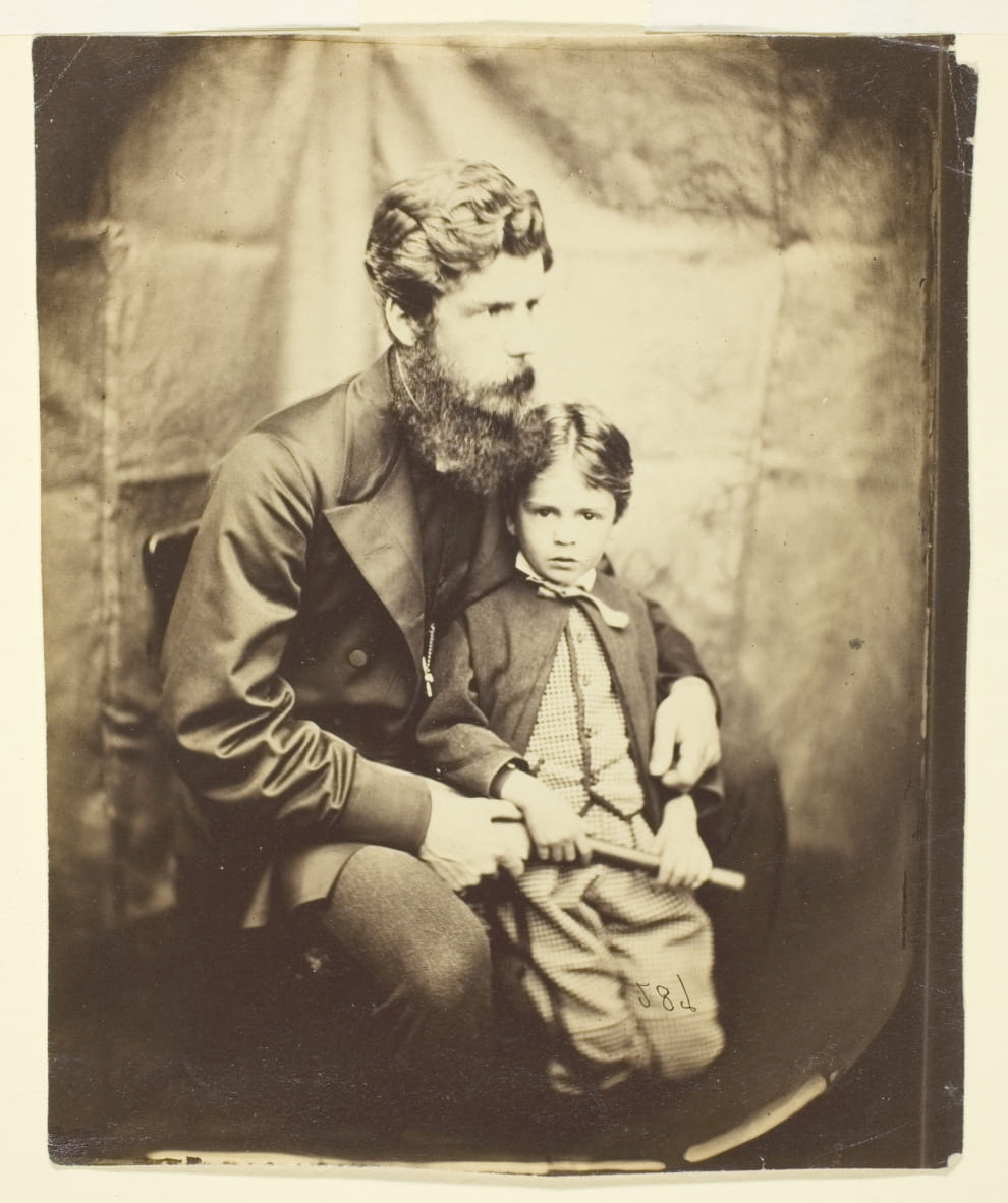 Reverend James Langton Clark and son Charles (Robin), 1864 - By Lewis Carroll.jpg
