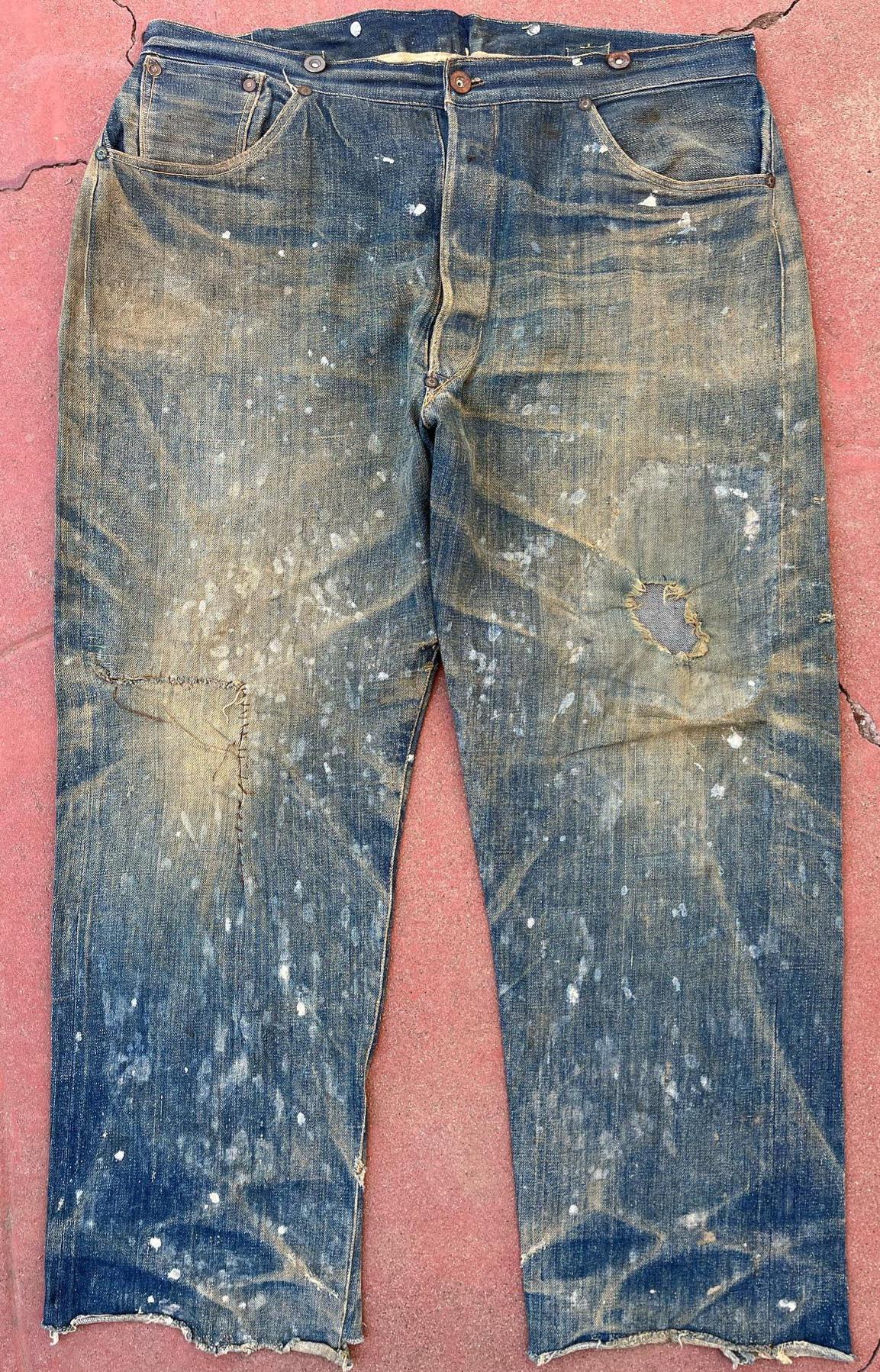 A pair of Levi's jeans from the 1880s found down an abandoned New Mexico mine have been sold at auction for a total of $87,400.jpg