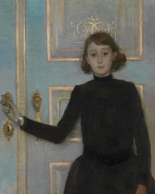 Portrait of Marguerite van Mons, Théo van Rysselberghe, 1886.jpg
