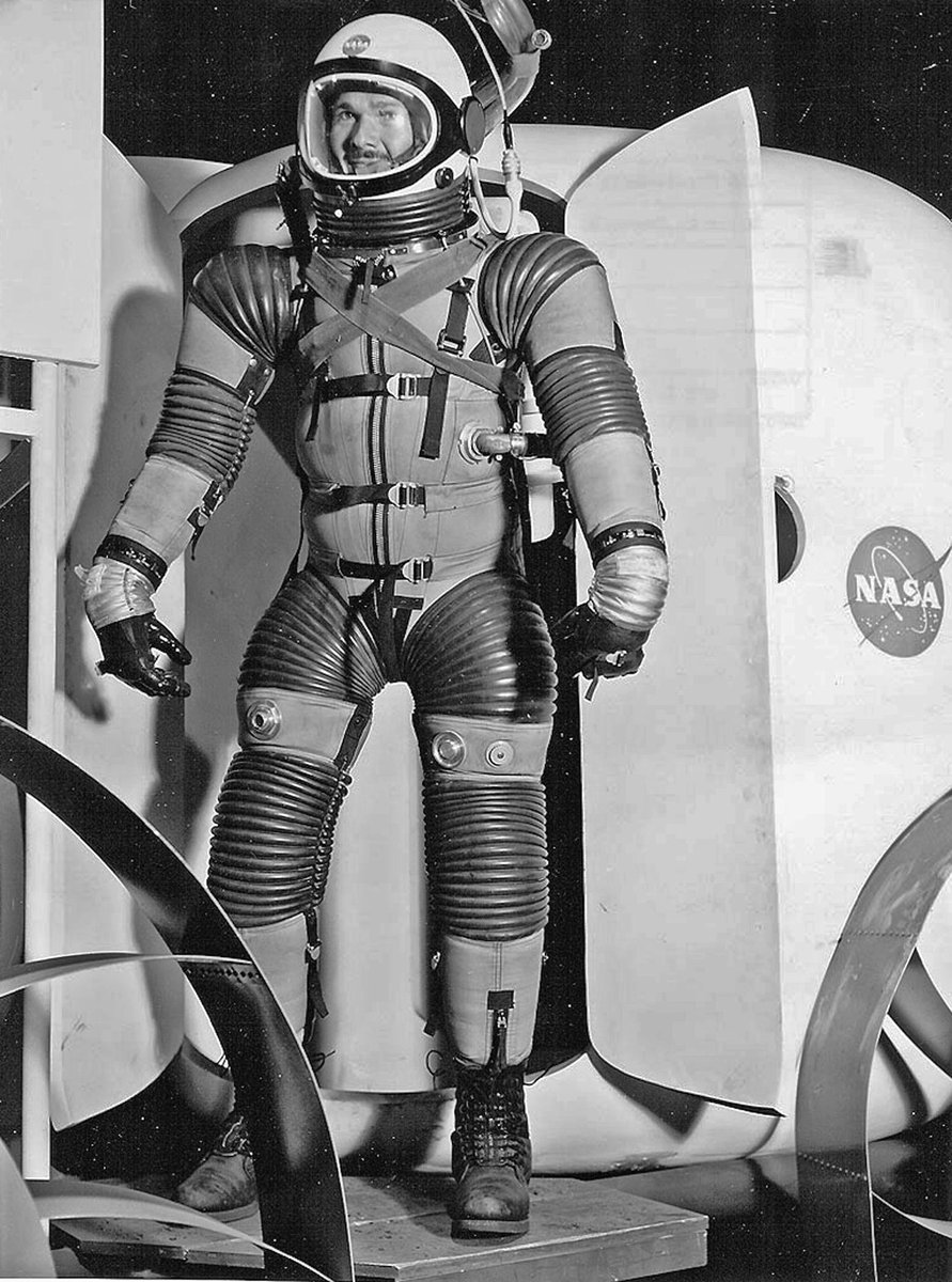 Geologist Gene Shoemaker Modeling an Early Spacesuit Prototype in the 1960s.jpg