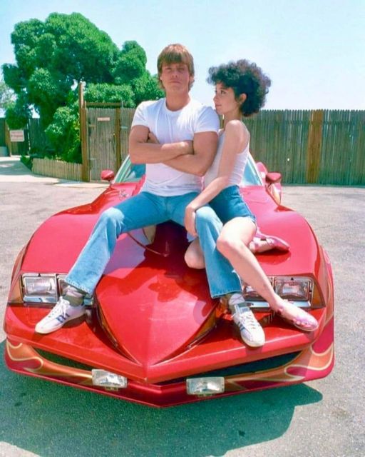 Mark Hamill and Annie Potts. Production still. Corvette Summer (1978).jpg