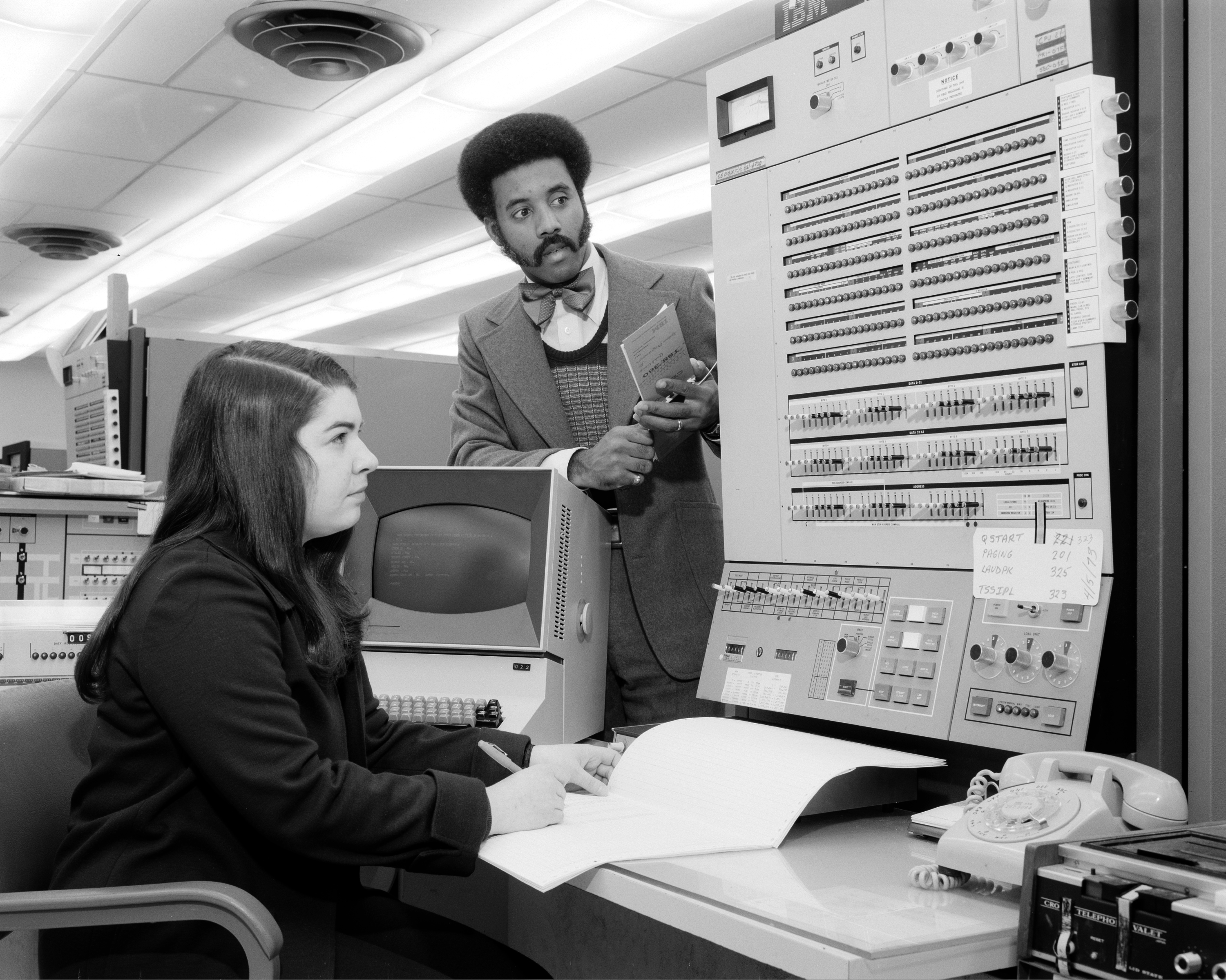 Humans vs. IBM 360 at NASA's Glenn Research Center in 1973.jpg