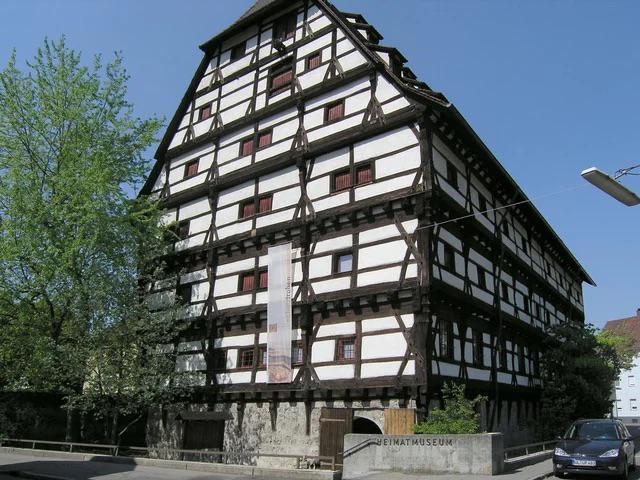 Eight-floors high Alter Bau (Old Building) in Geislingen a.d Steige, Germany, built 1445 - a masterpiece of Medieval engineering.jpg