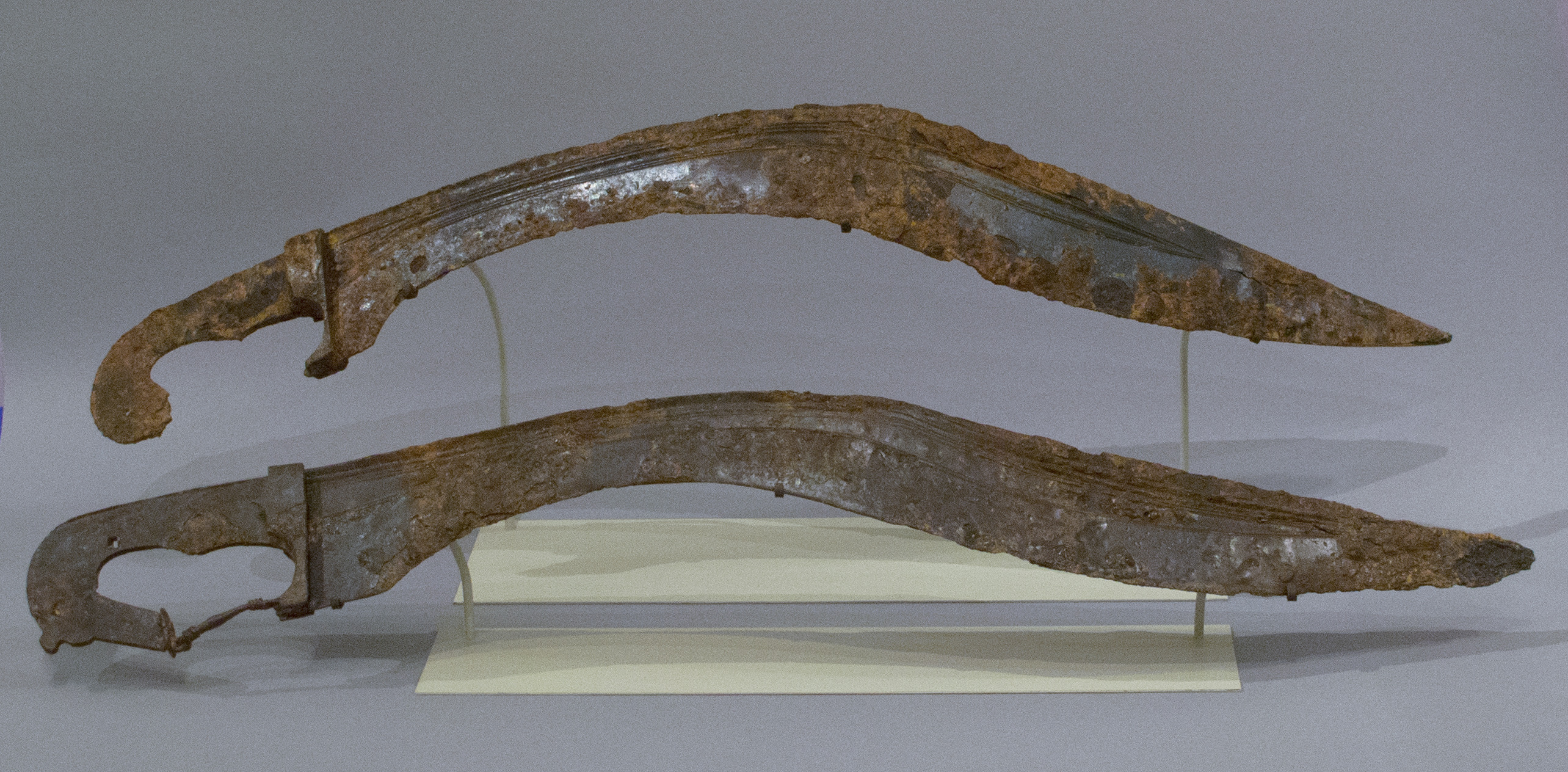 Greek machaira (sword), 5th–4th century BCE. Also known as a kopis, the machaira was introduced into Greek weaponry during the late sixth century B.C..jpg