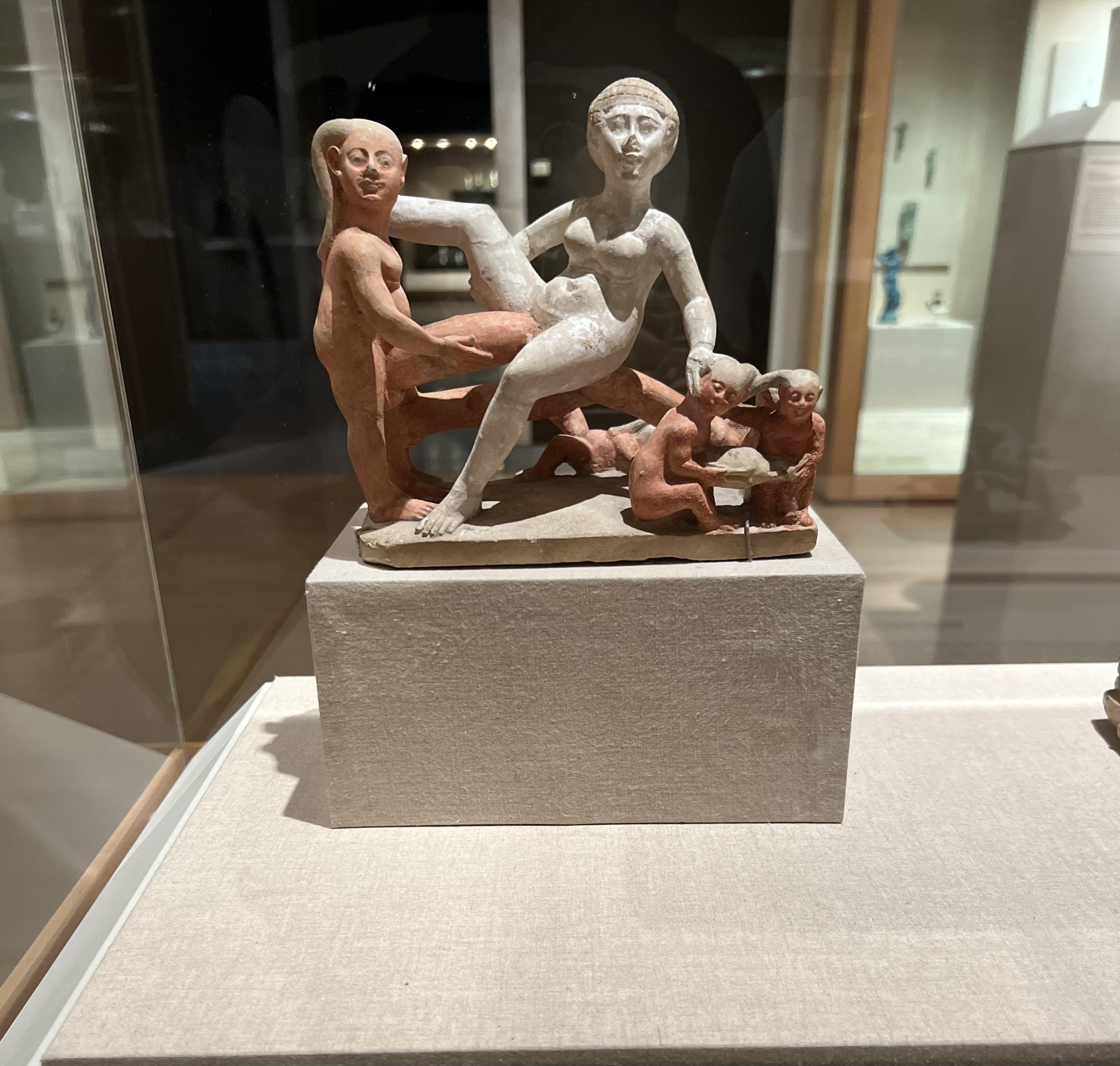 Erotic Composition made of limestone from the Ptolemaic Period in Egypt, 305-30 B.C. On display at the Brooklyn museum.jpg