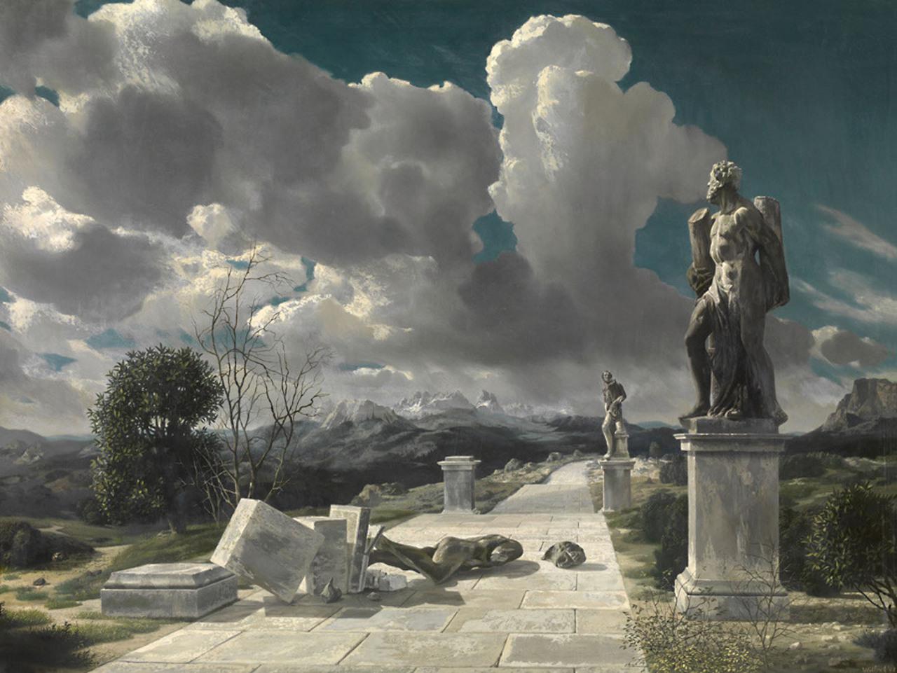 Landscape with overthrown statue, 1942, Carel Willink.jpg