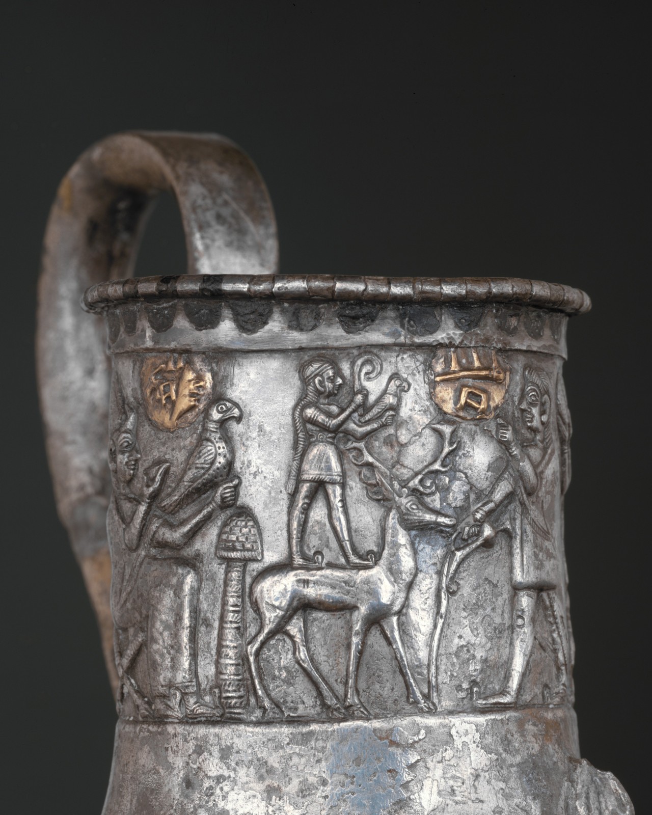 Hittite Silver vessel depicting animals. Anatolian, ca. 1500's-1400's BC..jpg