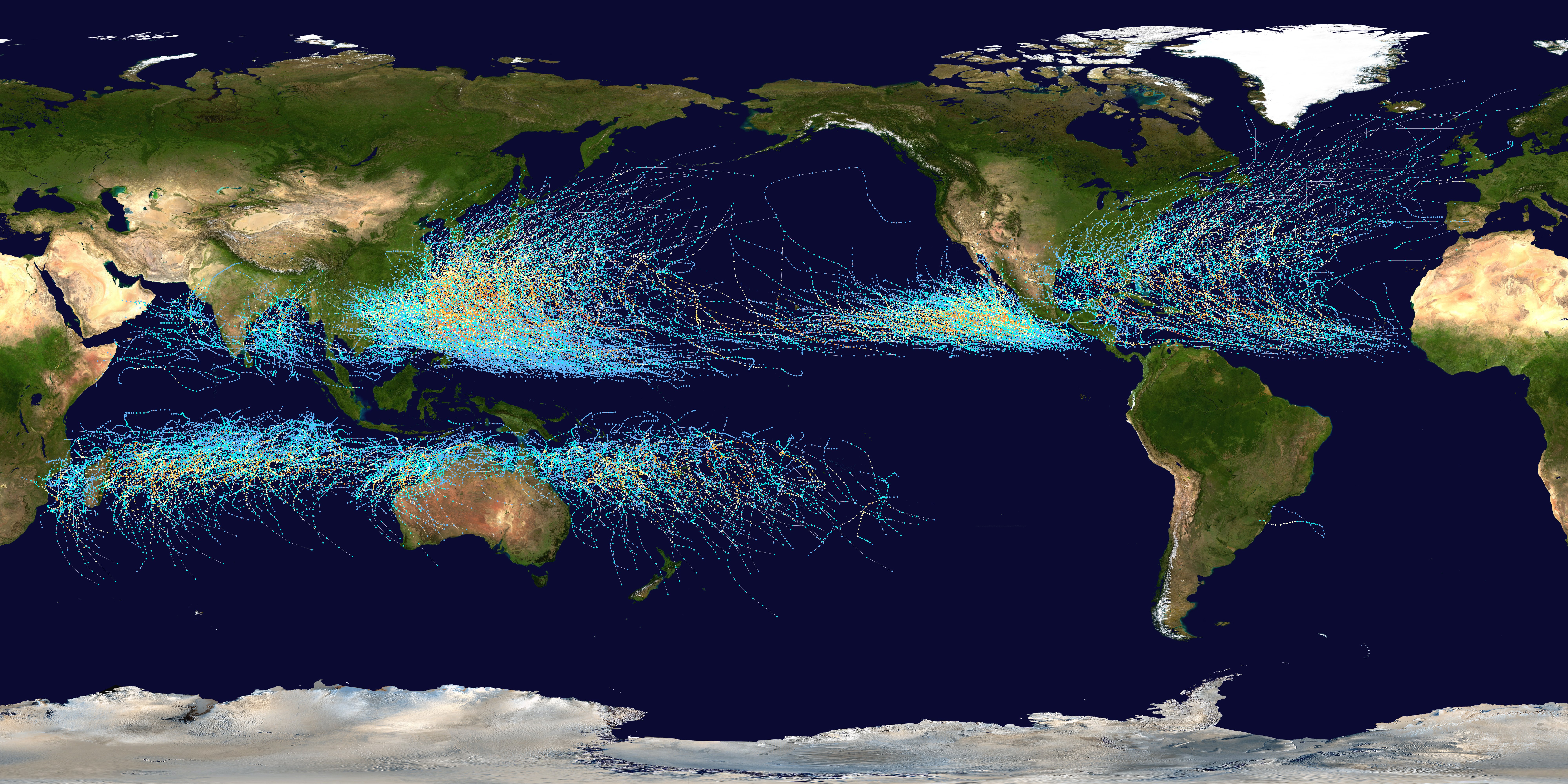 Worldwide map of all tropical cyclone tracks between 1985 and 2005.jpg