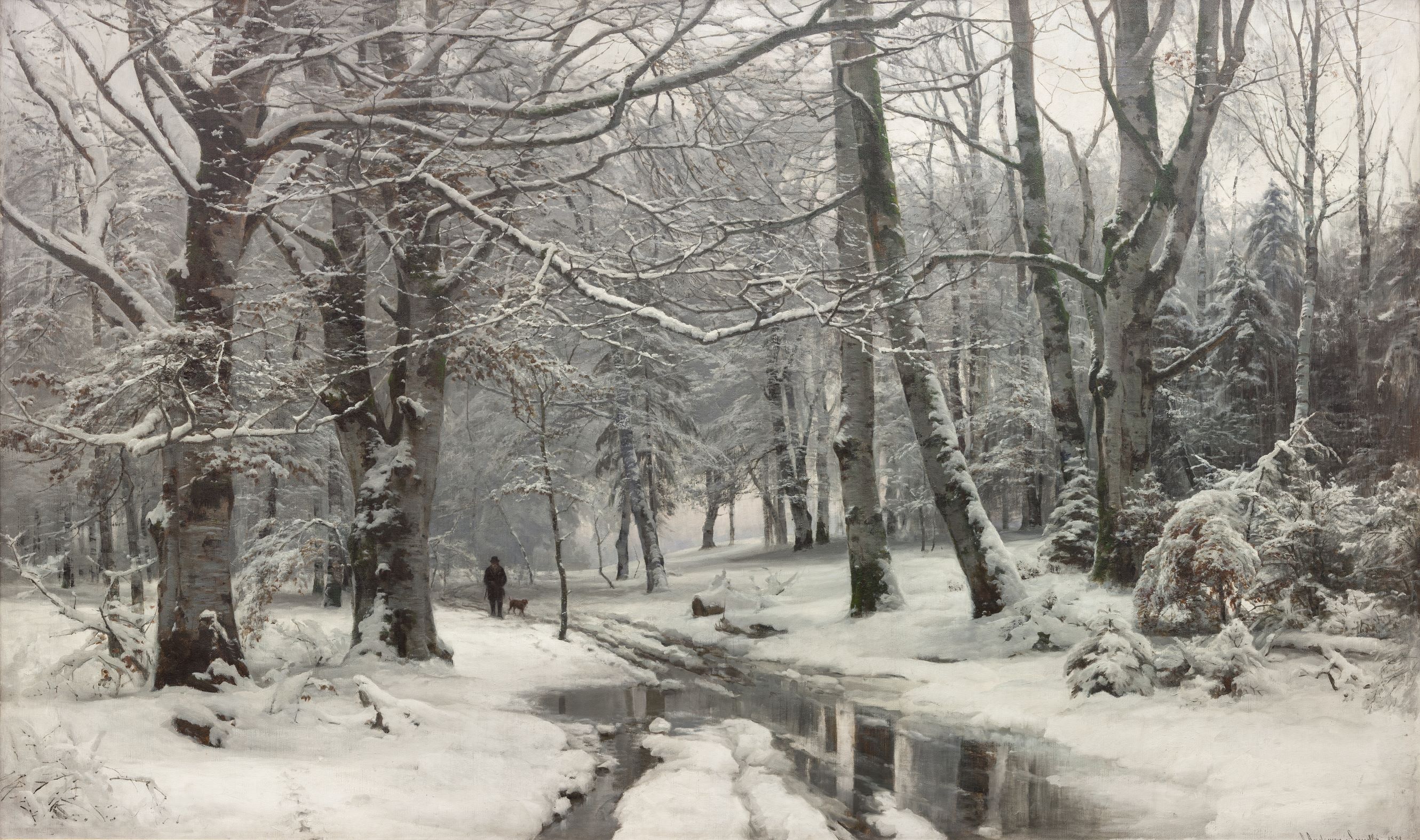 Anders Andersen-Lundby — Thaw in a Beech Forest (1881).jpg