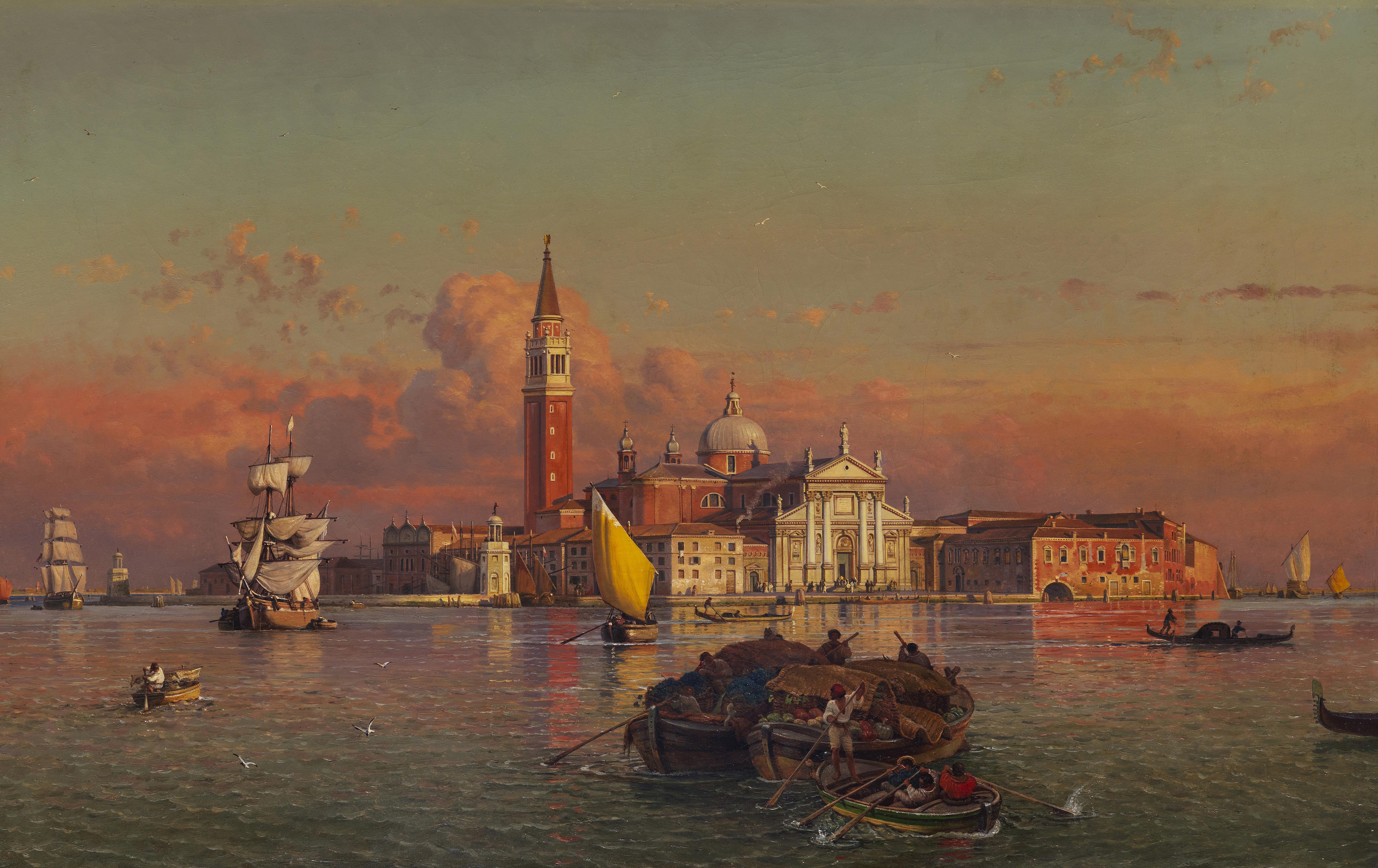 Friedrich Nerly - Island and Church of San Giorgio Maggiore, Venice (1879).jpg