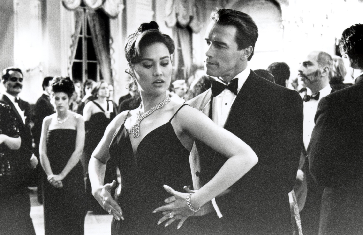 True Lies, 1994. Tia Carrere and Arnold Schwarzenegger.jpg