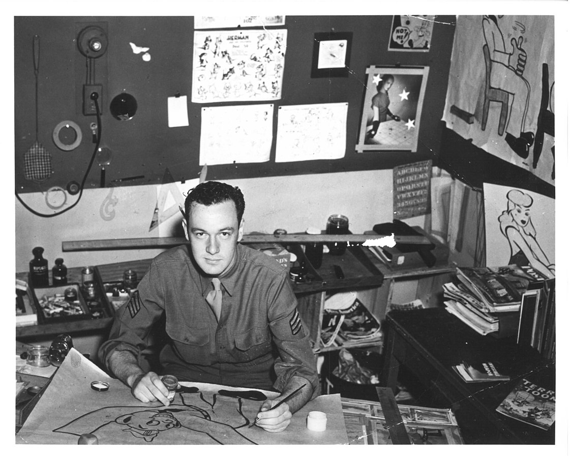 Stan Lee in the U.S Army sometime between 1942-1945.jpg