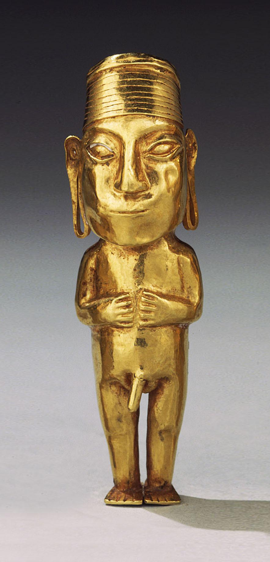 Solid gold Inca male figurine. Late Horizon, 1450-1540.jpg