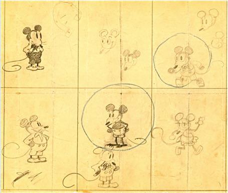 The first ever drawing of Mickey Mouse, November 18, 1928.jpg