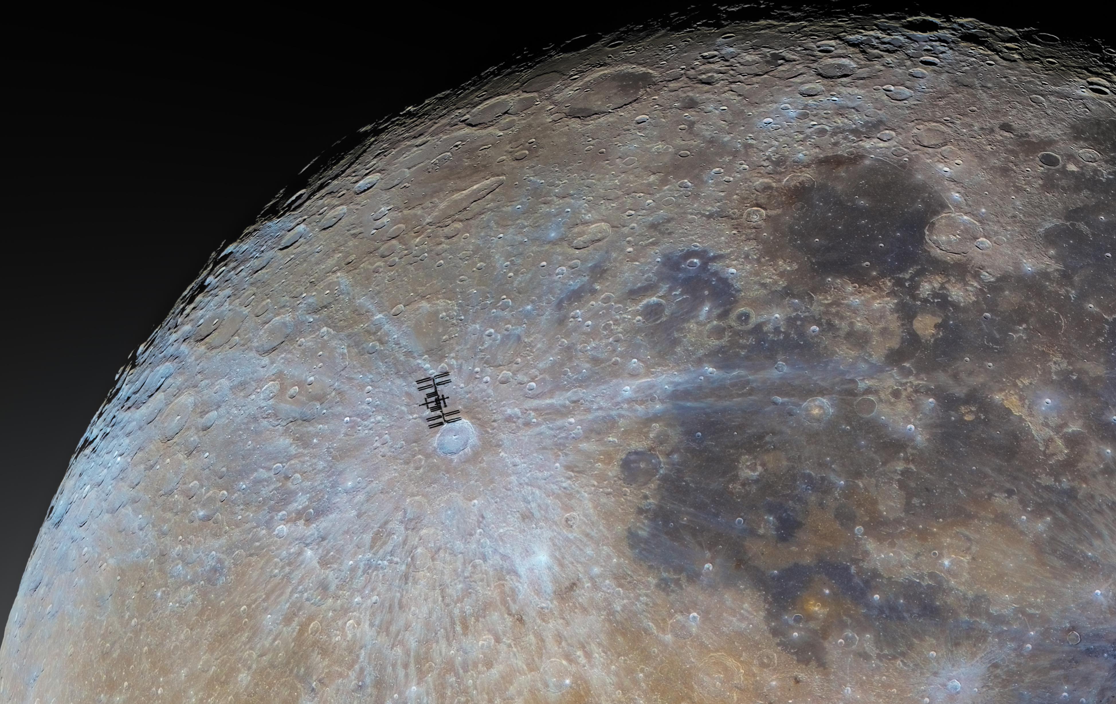 I captured the International Space Station in conjunction with the 53-mile-wide Tycho crater on the moon.jpg