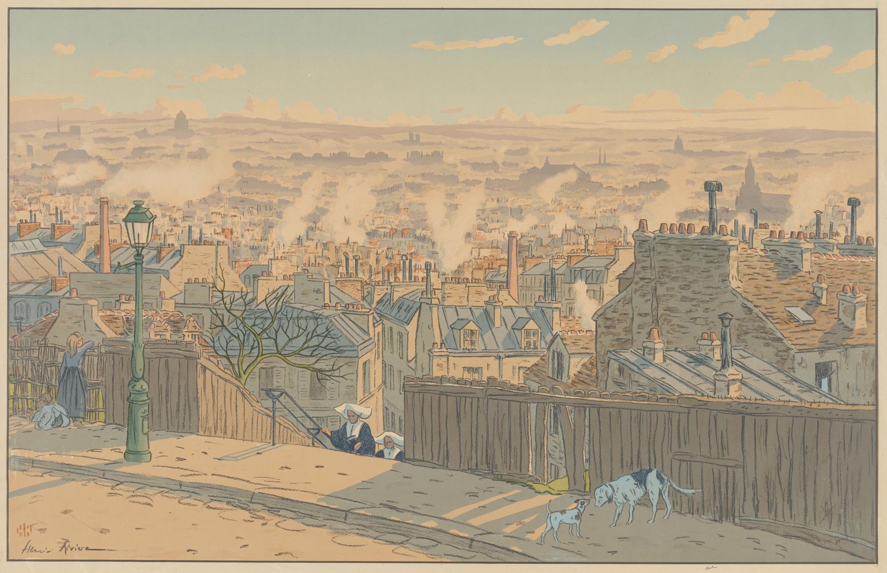 Henri Rivière - Parisian Landscapes - Paris seen from Montmartre (1900).jpg