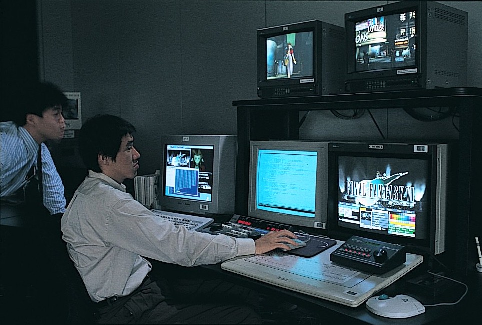 SquareSoft Developers working on Final Fantasy VII [90s].jpg