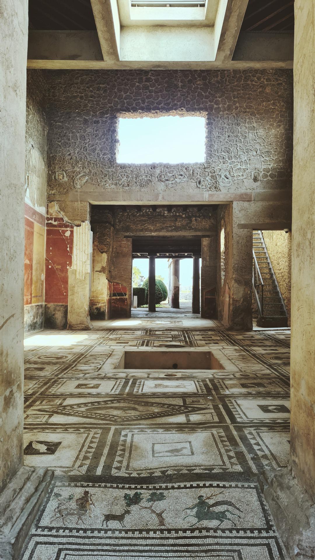Atrium with mosaics in the House of Paquius Proculus on Via dell'Abbondanza, Pompeii, 1st century.jpg