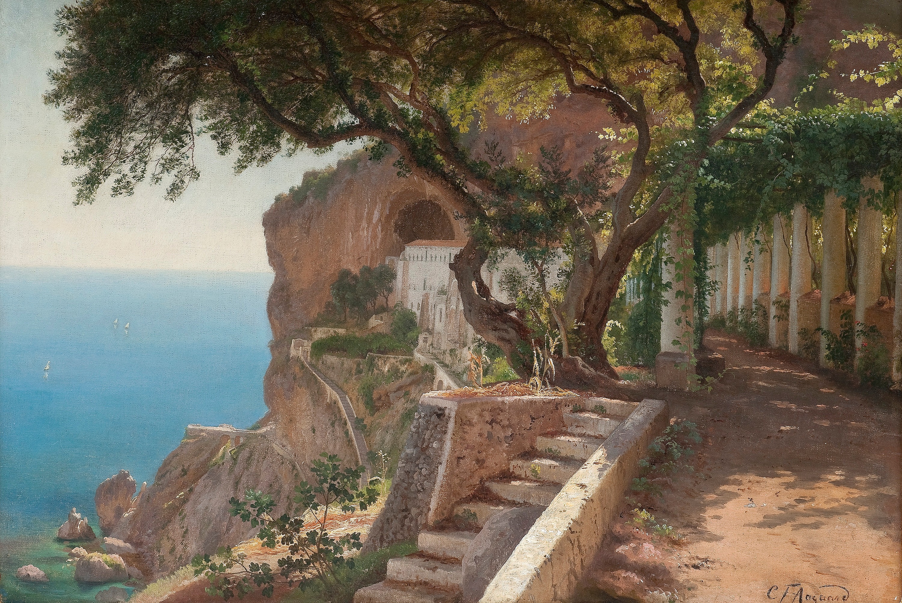 Carl Frederik Aagaard - Pergola in Amalfi (c.1880) [3000x2006].jpg