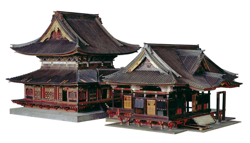 Model of Taitokuin Mausoleum (Commissioned 1910 at 1-10 Scale) The real mausoleum is dedicated to the second Tokugawa shogun, Hidetada, who died in 1632.png