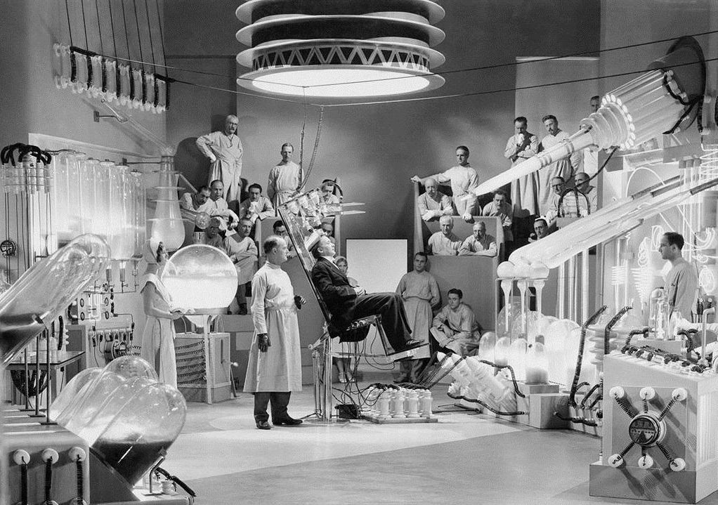 A scientist's laboratory in 1980 in Just Imagine (1930).jpg