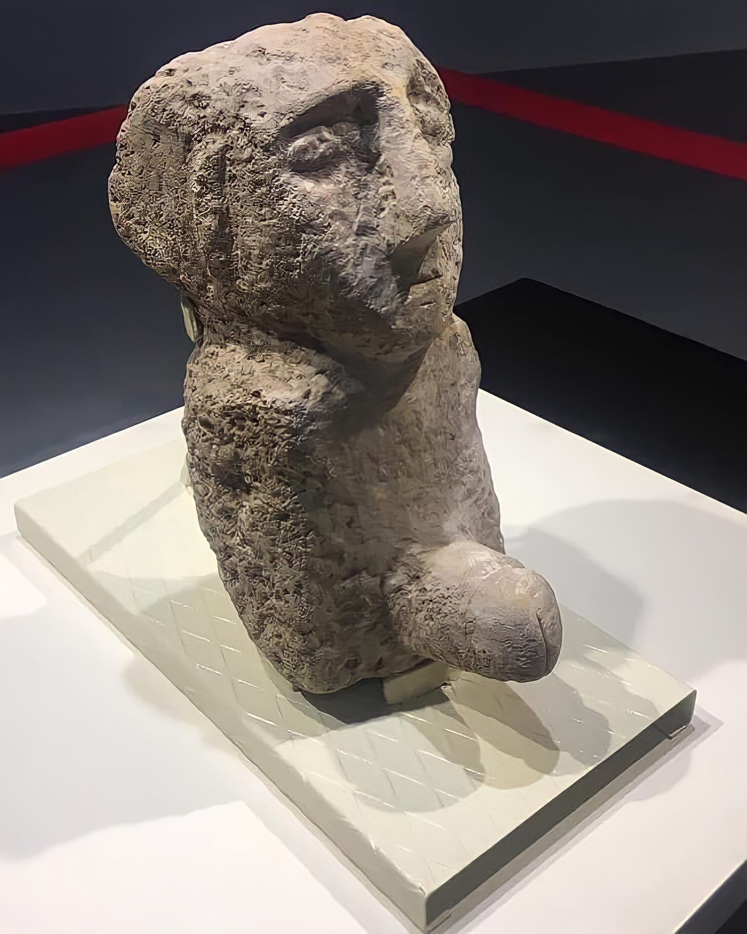 A stone sculpture of a man from the 12,000-year-old Göbekli Tepe in Turkey.jpg