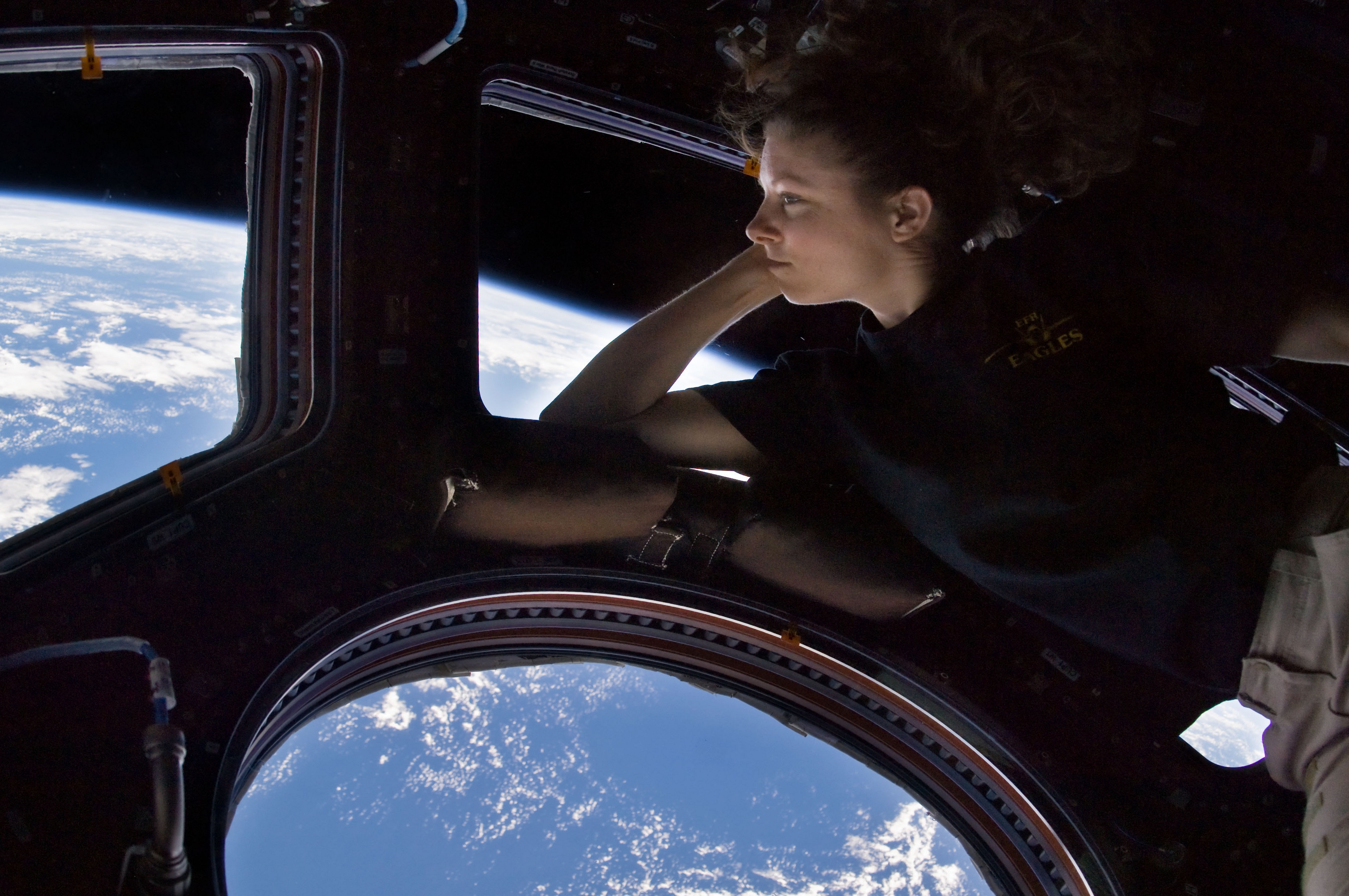 Room with a view. Caldwell Dyson, an American chemist and NASA astronaut aboard the ISS.jpg