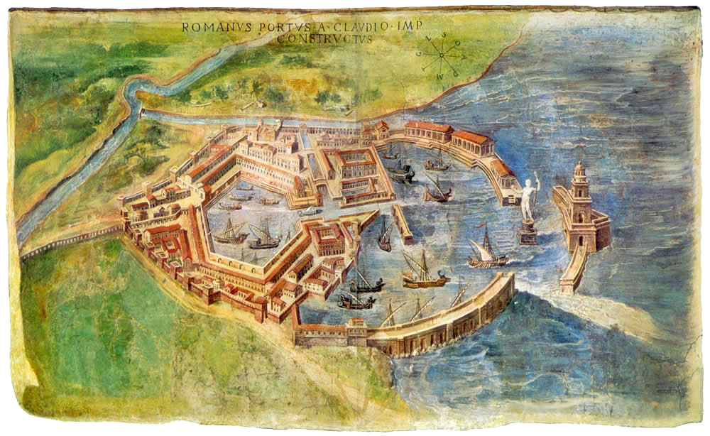 Ancient map of Rome's hexagonal Port.jpg