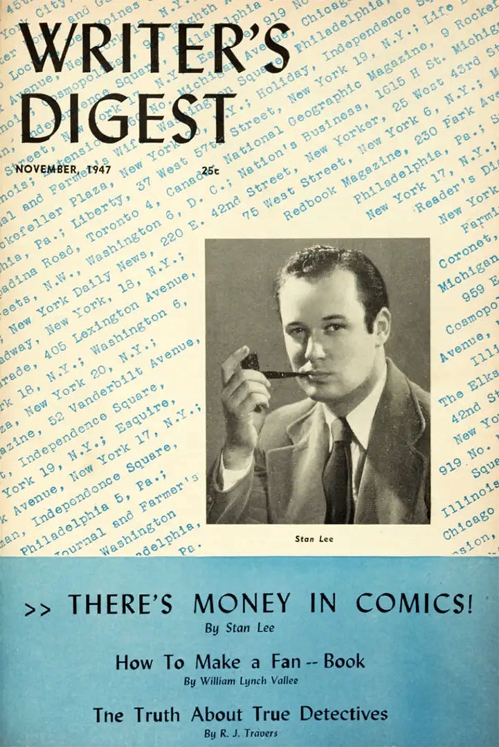 Стэн Ли «В комиксах есть деньги!», Writer's Digest, ноябрь, 1947.jpg