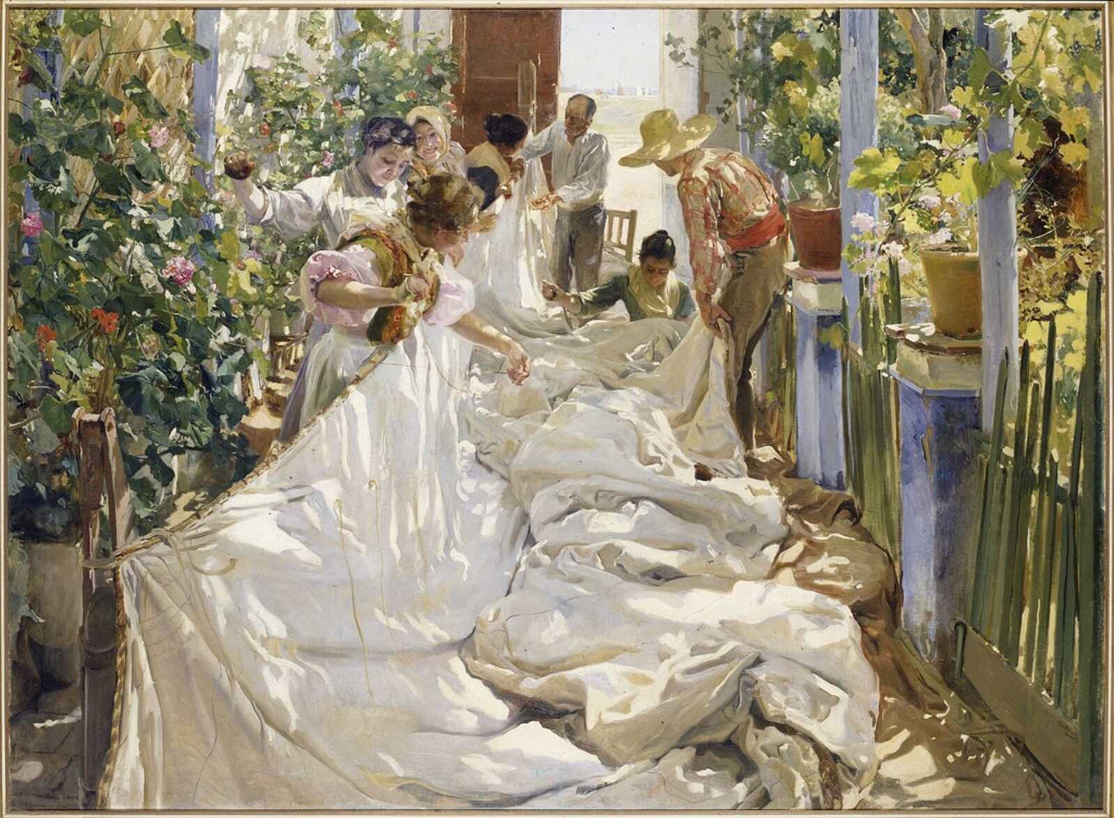 Cosiendo la vela (Sewing the Sail), Joaquin Sorolla y Bastida, 1896.jpg