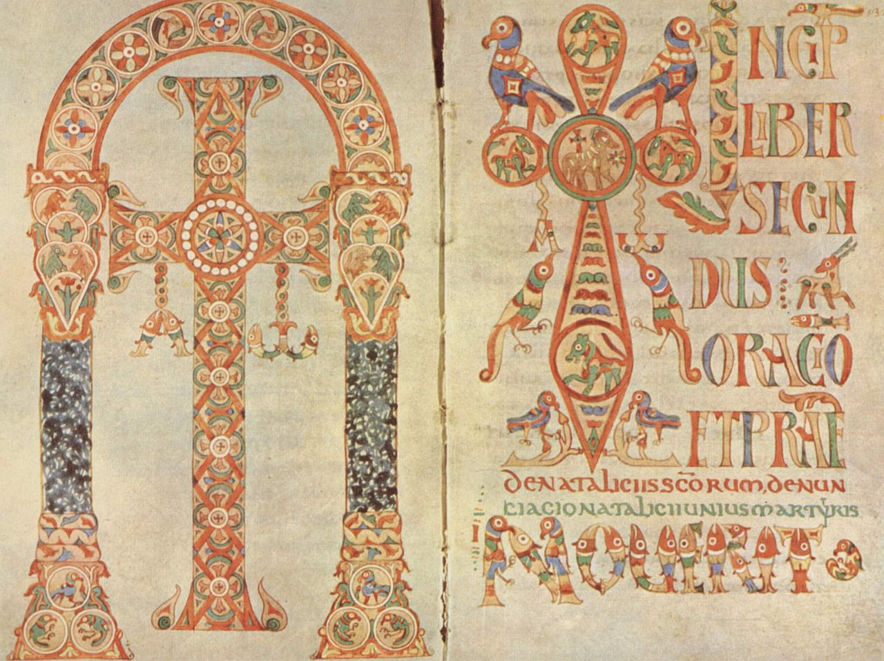 8th Century Gelasian Sacramentary Frontpiece. The oldest surviving manuscript in Western Europe, from Merovingian Francia.jpg