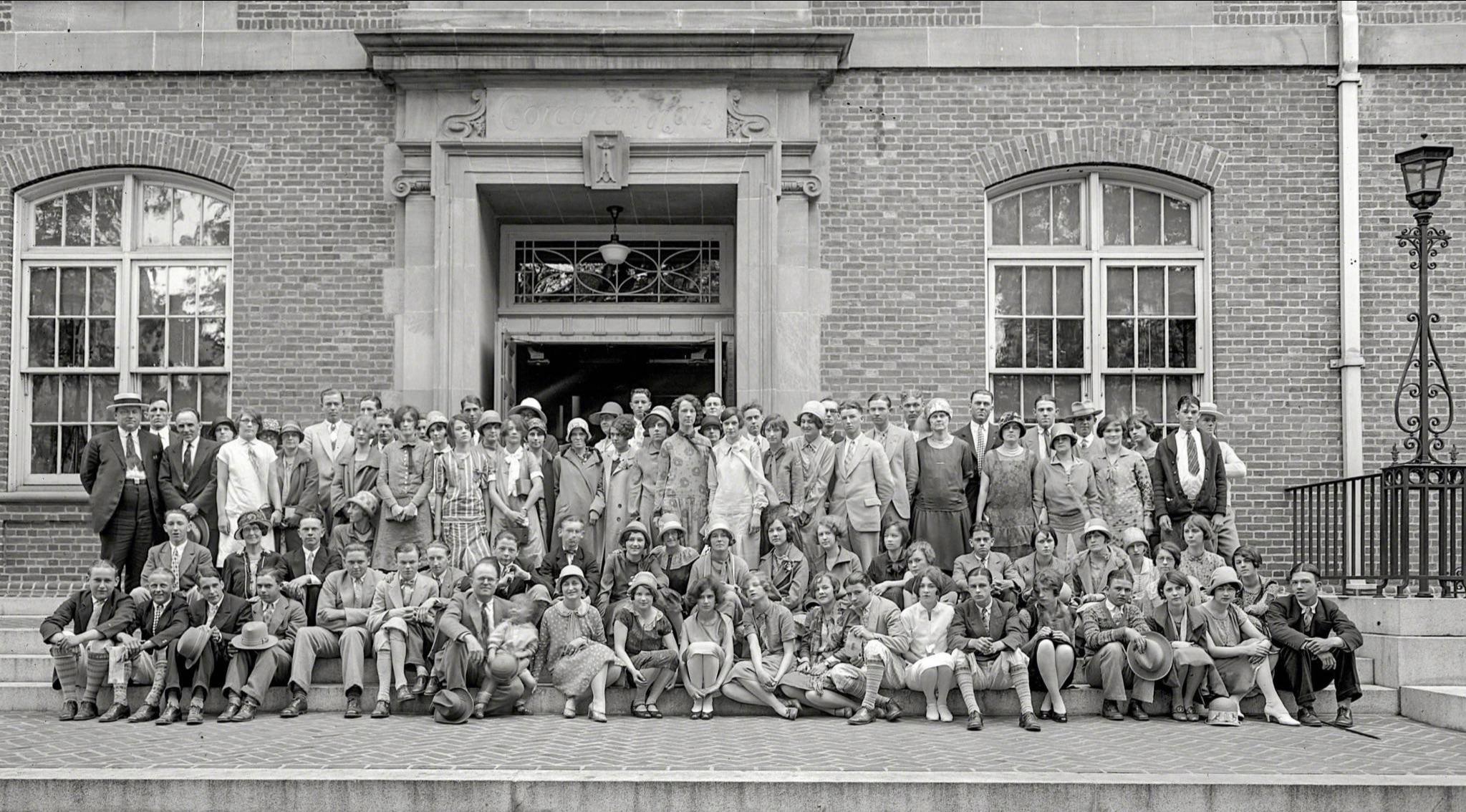 George Washington U, Class of 1926, with Faculty taken March of that year on GW campus, Washington DC.jpg