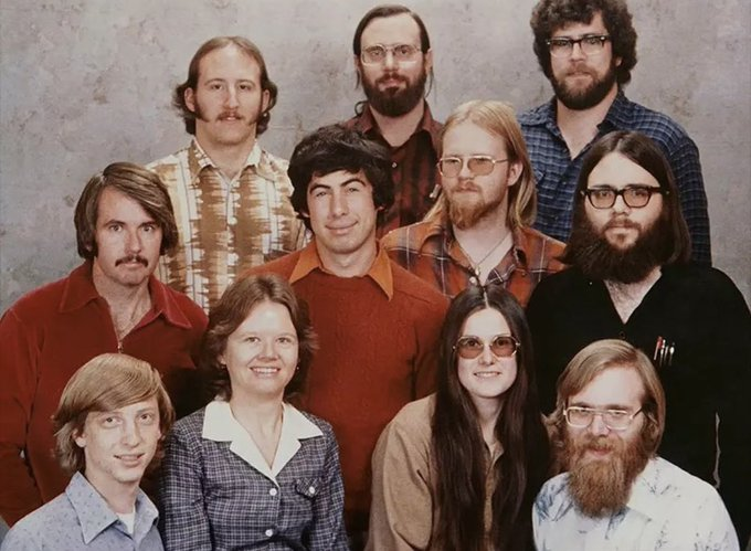 The Microsoft Staff in 1978, three years after the company was founded by Bill Gates and Paul Allen on April 4, 1975.png