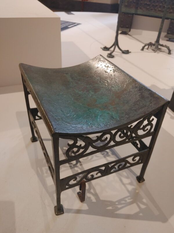 Roman table, made of bronze, discovered in Pompeii. Dated to the 1st century CE. National Archaeological Museum in Naples.jpg