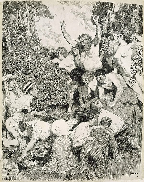 Norman Lindsay.  The Picnic God. 1907.jpg