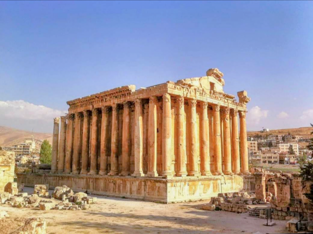 The Temple of Bacchus (Lebanon), it was the biggest one in the Roman empire.png