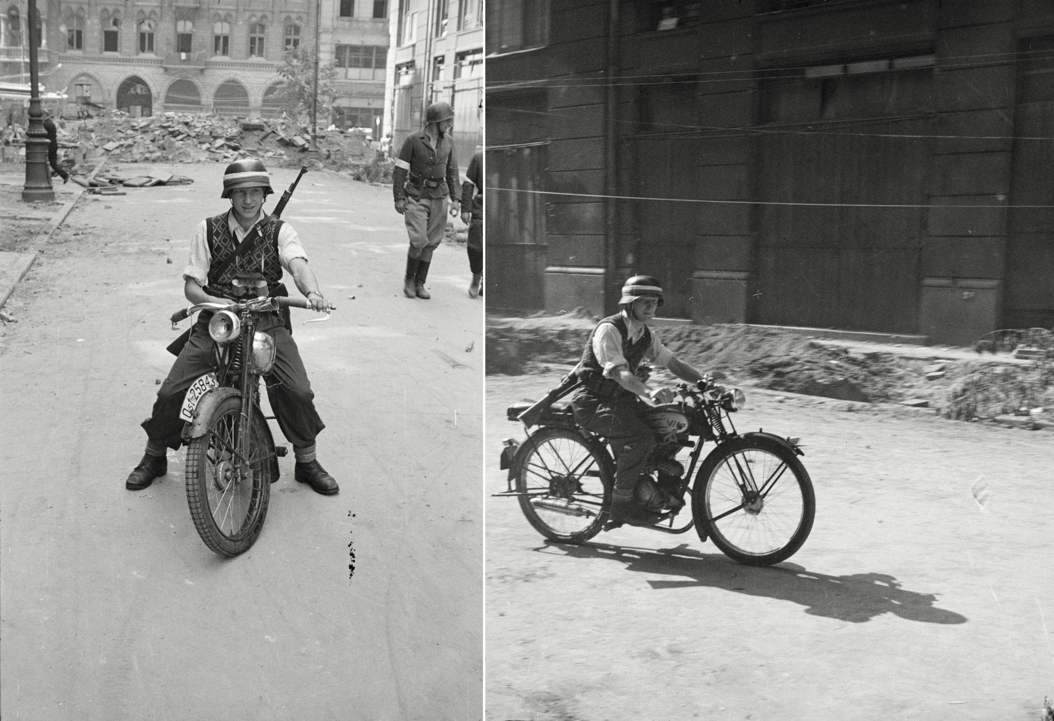 Polish resistance fighter, Antoni Tuleja, Moniuszko street, Warsaw, August, 1944.jpg