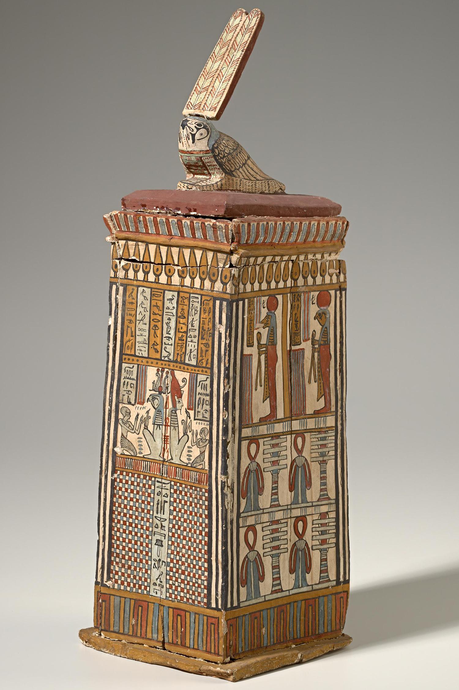 Painted canopic chest. Egypt, Ptolemaic period, 332 BC-30 AD.jpg