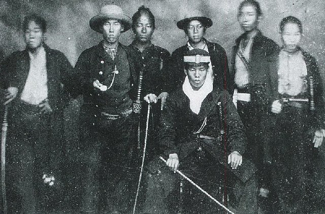the Kiheitai of the Chosu domain. one of the first 'modern' Japanese military divisions, composed of people from many seperate classes and professions (circa 1863).jpg