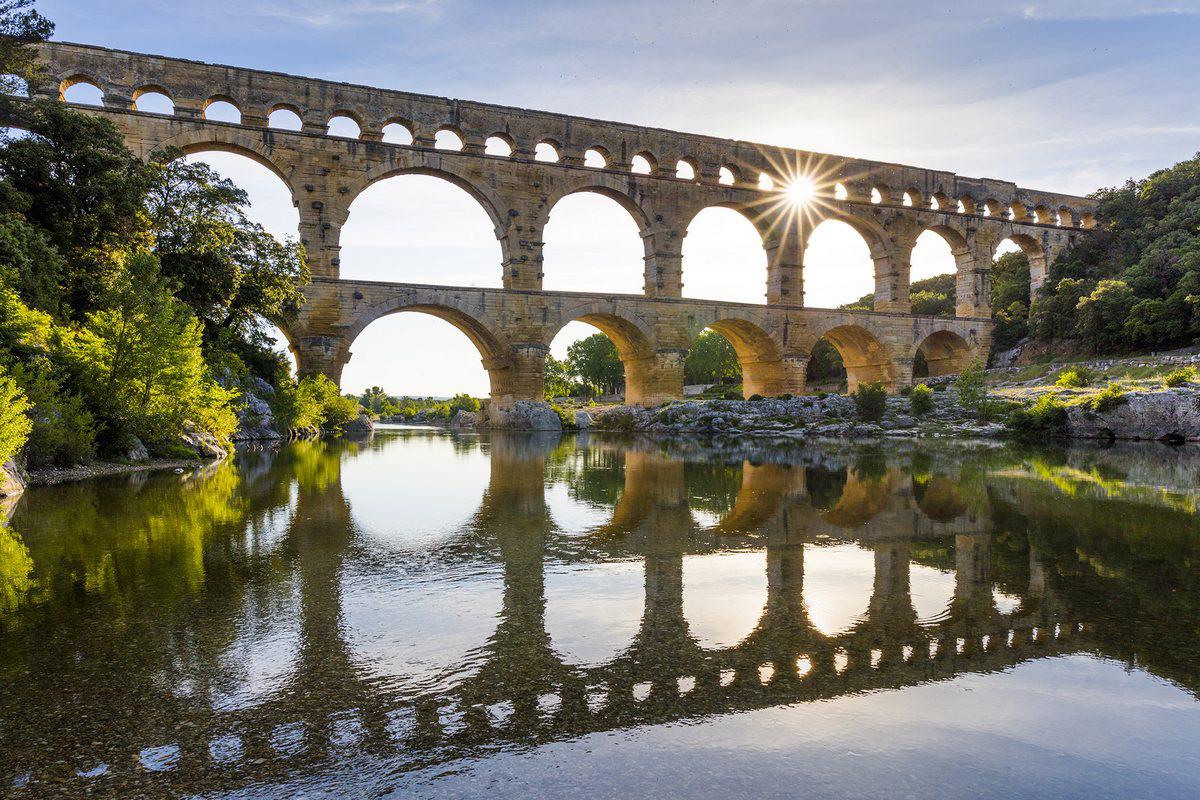 The Pont du Gard, an ancient Roman aqueduct bridge exceptionally well preserved, Southern France.jpg