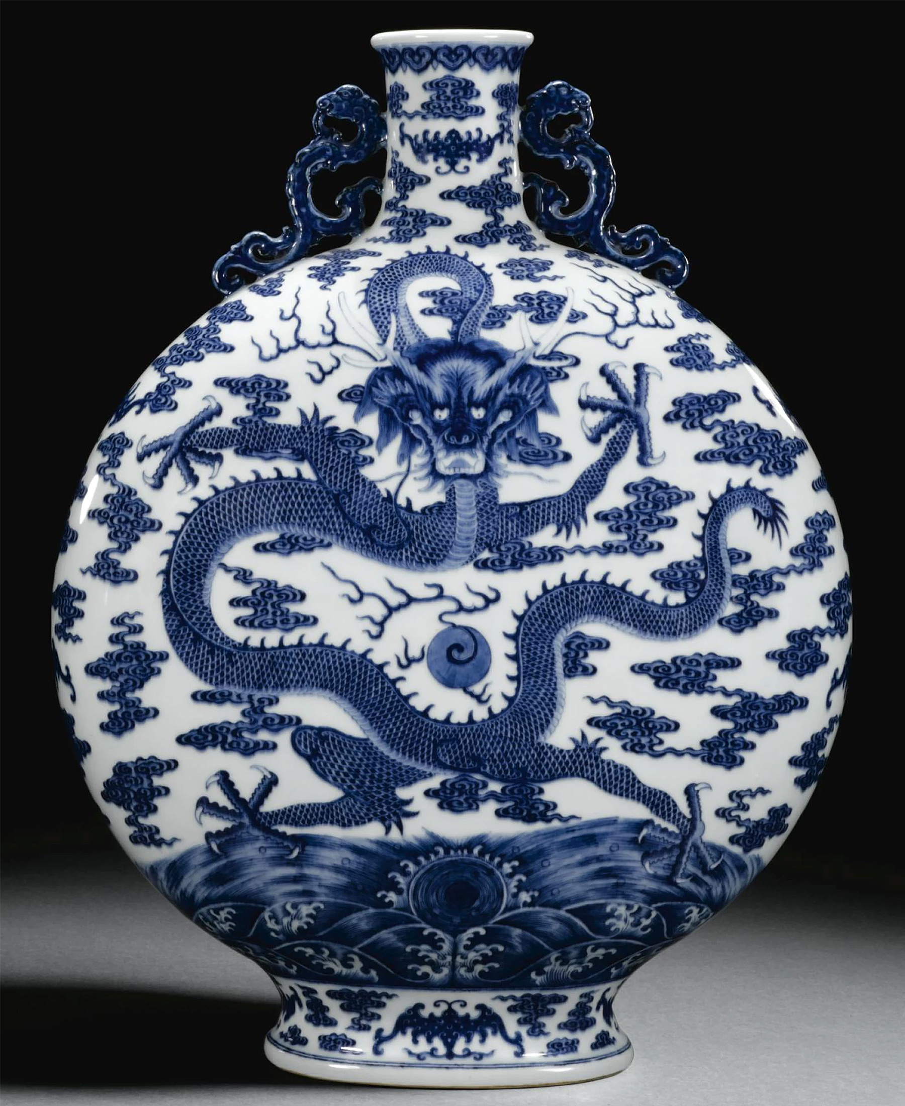 Porcelain moon flask with dragon. China, Qing dynasty, 18th century.jpg