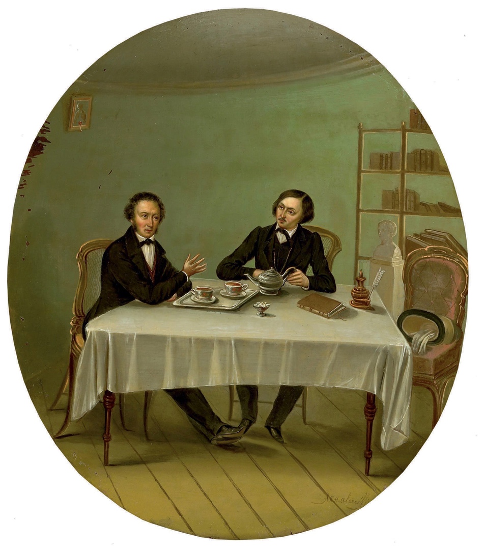 Николай Алексеев (1813-1880) «Пушкин и Гоголь». 1847.jpg