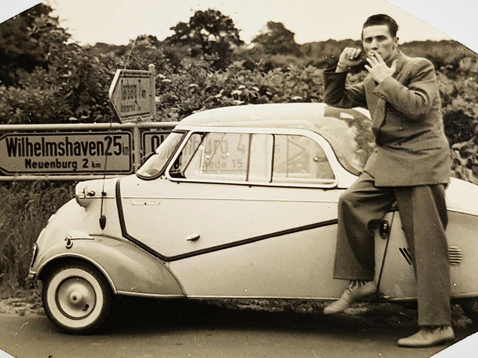 Here's my grandpa with his Messerschmitt. ca. mid 1950s.jpg