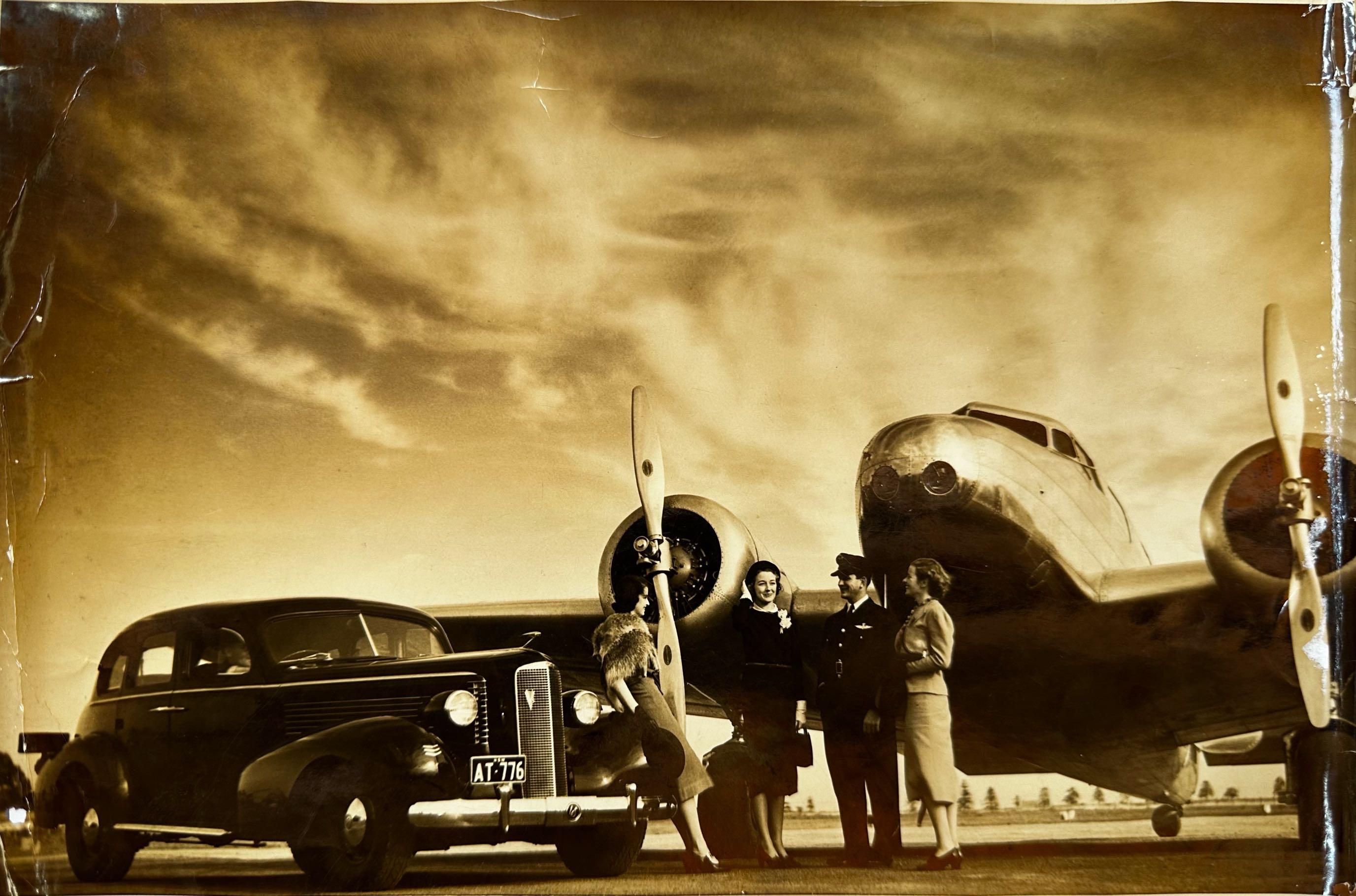 My Great Grandfather in Front of a Lockheed Electra Circa 1938. Adelaide, Australia.jpg